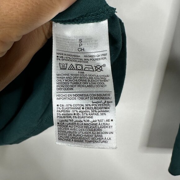 2/$24 Old Navy Long Sleeve Twist Front Top Sweetheart Emerald Isle S #A0477 TRB3 - Picture 9 of 10